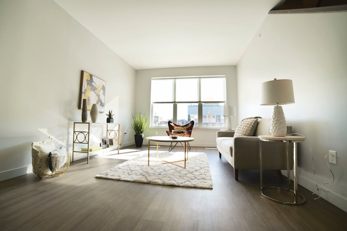 Living room in VIDA townhome