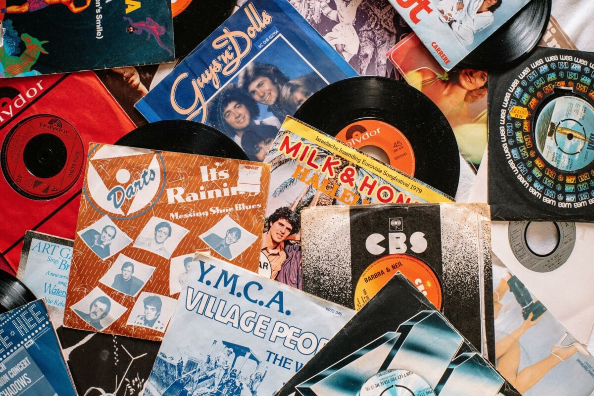 Photo of vinyl record collection. Image credit: Matthias Groeneveld