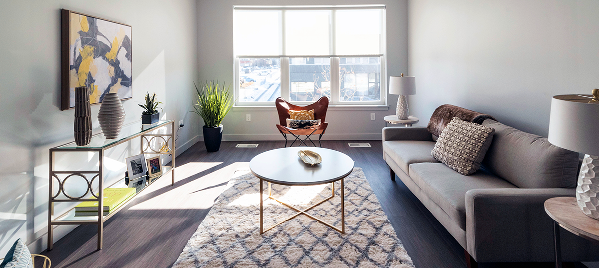 VIDA townhome living room. Image credit: VIDA