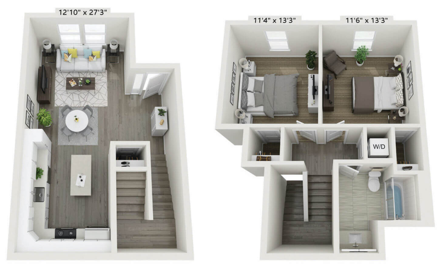 Floor plan for VIDA Townhome T-2B